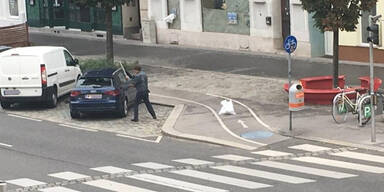 20-Jähriger schlug mit Eisenstange auf Auto ein