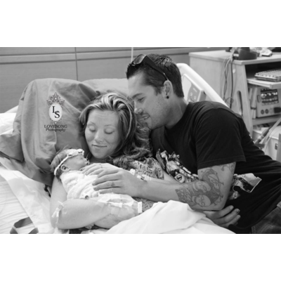 Emily und Richard Stanley mit ihrem Engel