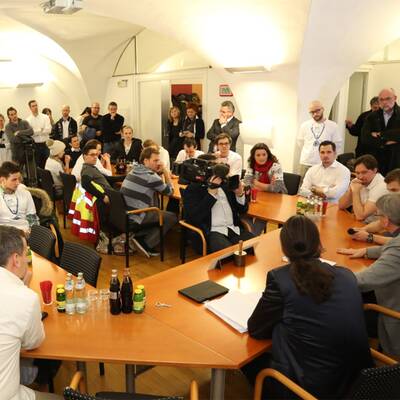 Ärzte-Protest im Klagenfurter Landtag 