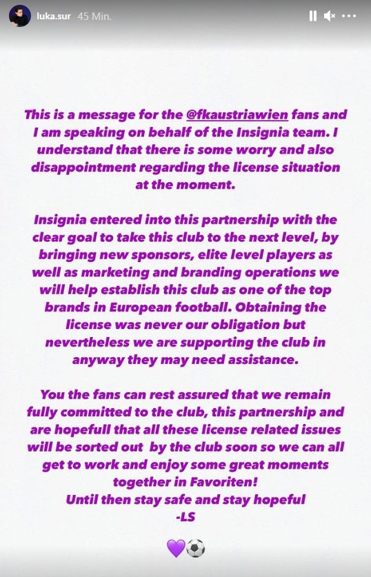 Luka Sur Insignia Gruppe Austria Wien