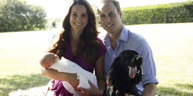 Herzogin Kate, Prinz William, Prinz George, Lupo