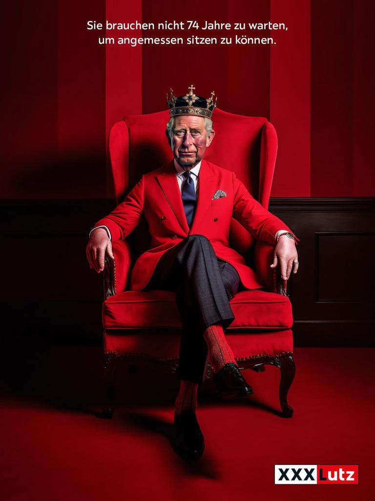 Nach Krönung: XXXLutz wirbt als Erstes mit King Charles