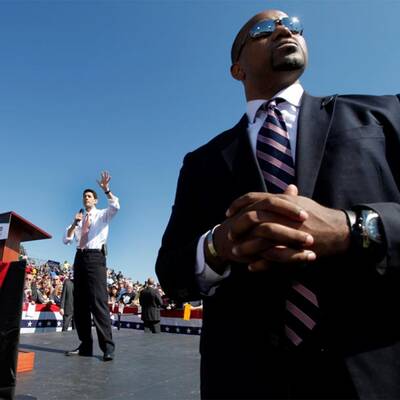 Barack Obama und Bruce Springsteen in Madison / Wisconsin 