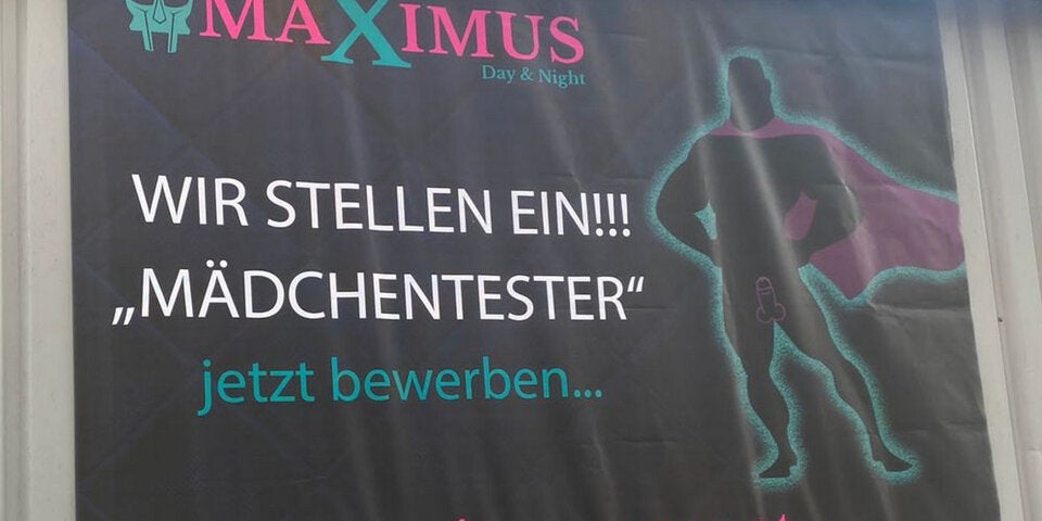 Stellenanzeige des Bordell Maximus: Wir stellen ein! 