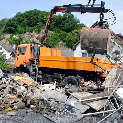 Aufräumen nach dem Hochwasser