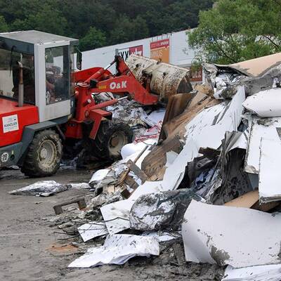 Aufräumen nach dem Hochwasser