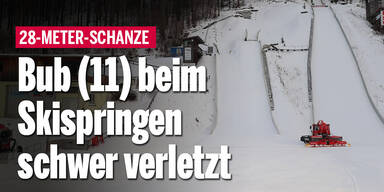 Bub (11) beim Skispringen schwer verletzt