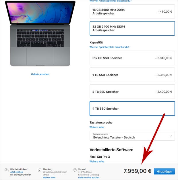 Neues MacBook Pro teurer als neuer Kleinwagen