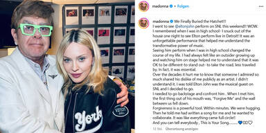 Nach jahrzehntelanger Fehde: Madonna vergibt Elton John