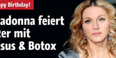 Madonna feiert 52er mit Jesus & Botox