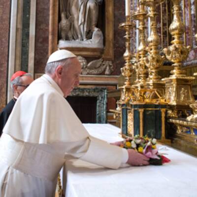 Papst betete in Santa Maria Maggiore