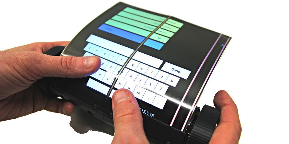 Smartphone mit aufrollbarem Display