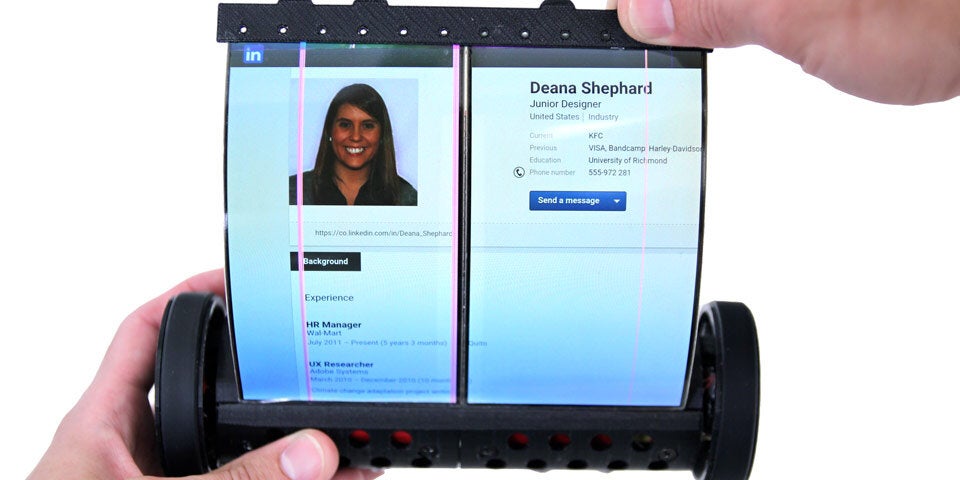 Smartphone mit aufrollbarem Display