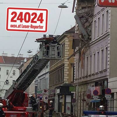 Wohnhaus in Wien nach Explosion eingestürzt