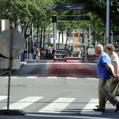 Mariahilfer Straße wird Fußgängerzone