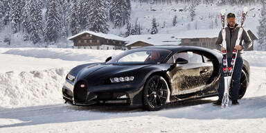 Hermann Maier driftet mit 1.500-PS-Bugatti 