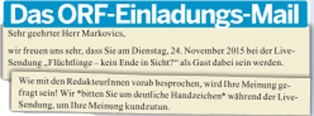 ORF provozierte mit Absicht