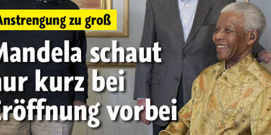 Mandela nur kurz bei WM-Eröffnung