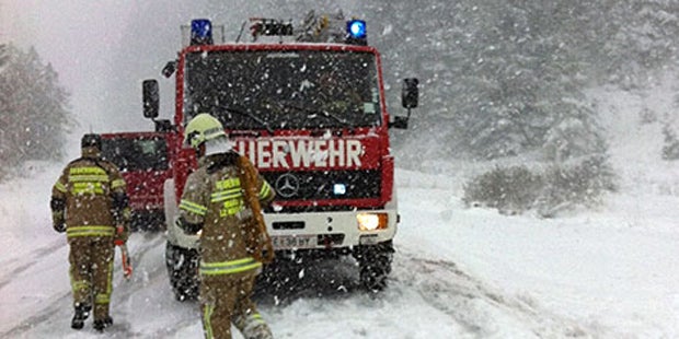 Wintereinbruch in Österreich