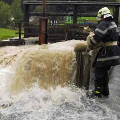 Hochwasser in Ransing bei Mariazell