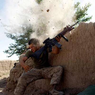 Taliban-Kugel schlägt knapp neben Soldat ein