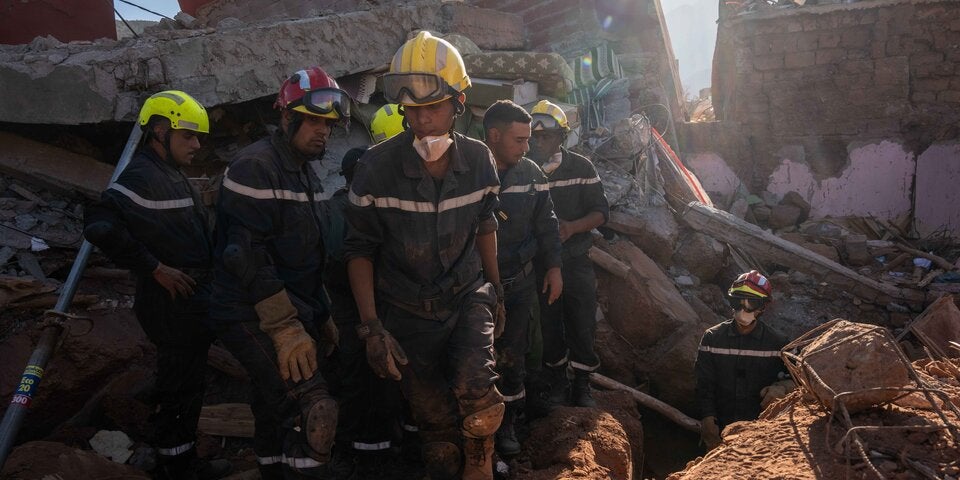 Suche nach Verschütteten nach Marokko-Beben
