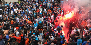 Marseille-Fans zerlegten Gastgarten