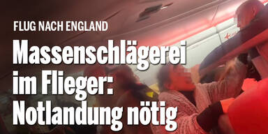 Massenschlägerei im Flieger: Notlandung nötig