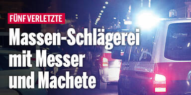 Massen-Schlägerei mit Messer und Machete