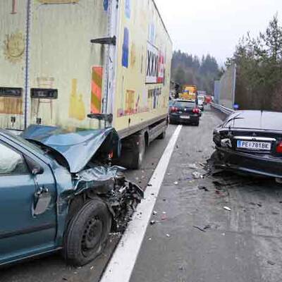 Massenkarambolage auf der A2 in Kärnten