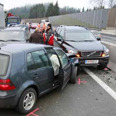Massenkarambolage auf der A2 in Kärnten