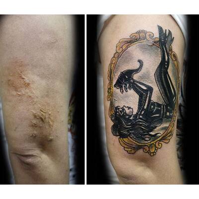 Tattookünstlerin verdeckt Narben von Gewaltopfern