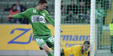 Rapid gewinnt mit 2:0 gegen Wr. Neustadt