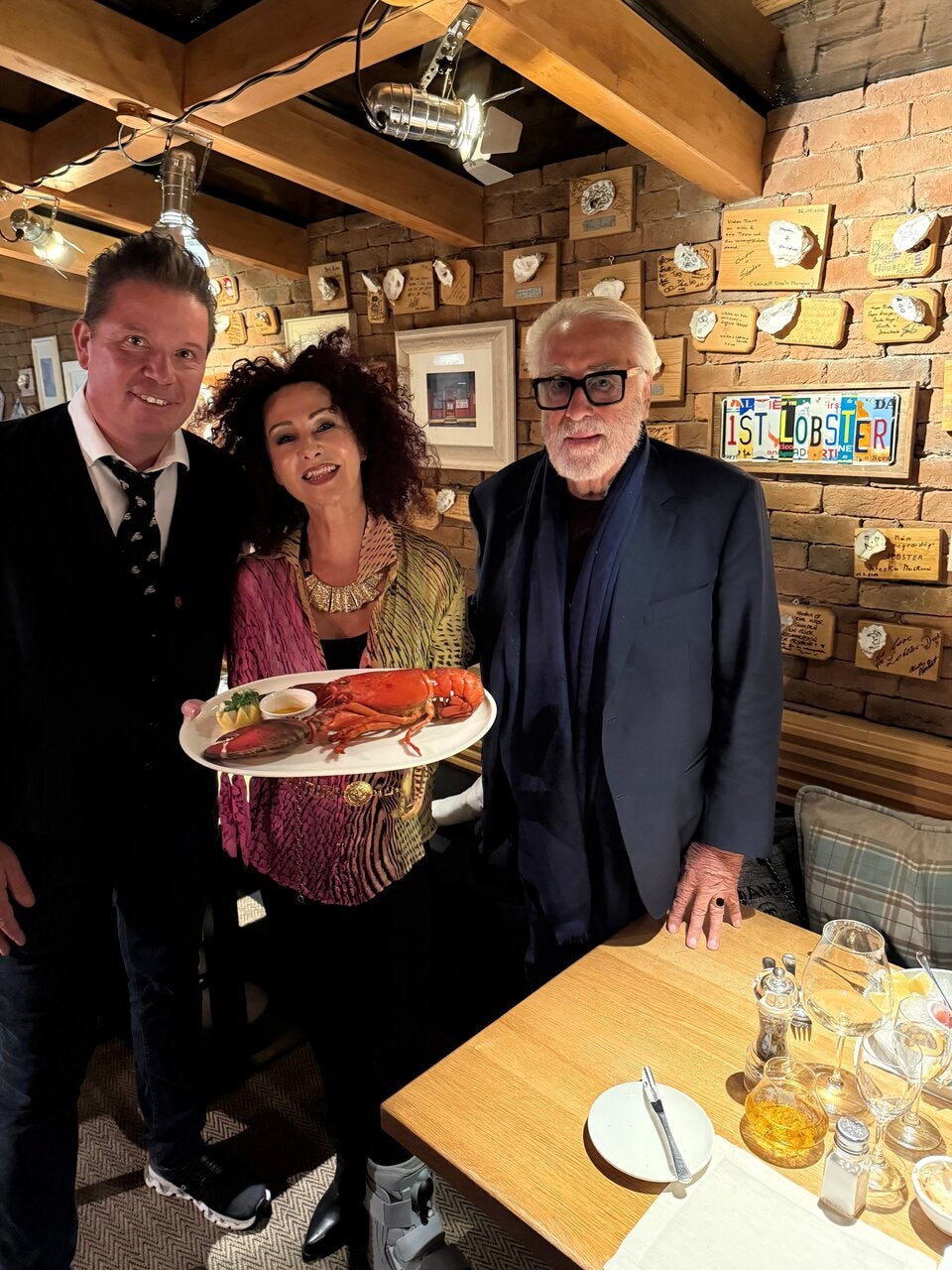 Christina Lugner mit Karl Schweigl und 