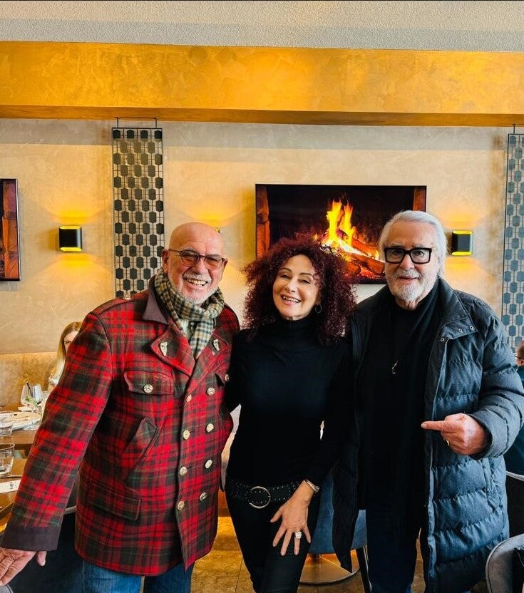 Otto Retzer, Christina Lugner und Karl Schweigl im Dezember 2024 in Kitzbühel