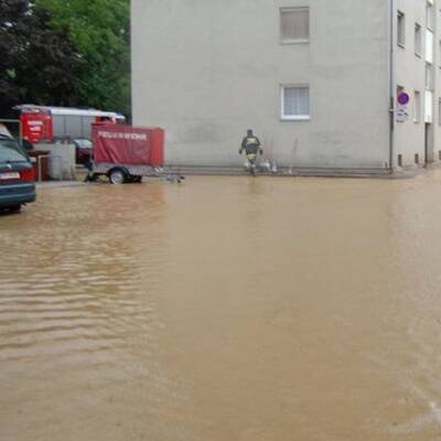 Überschwemmungen in Mauthausen