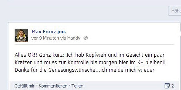 Max Franz hatte alle Schutzengel