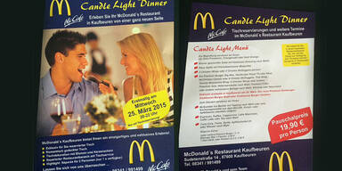 McDonald's lädt zu Candlelight-Dinner
