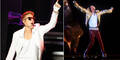 Michael Jackson (Hologramm von Billboard Awards 2014) und Justin Bieber
