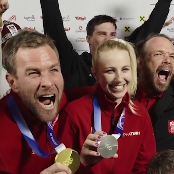 Snowboard 2026: Medaillenempfang Karl und Payer