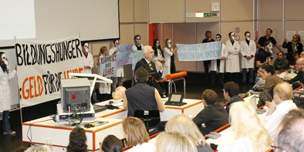 Polizei räumt besetzten Audimax