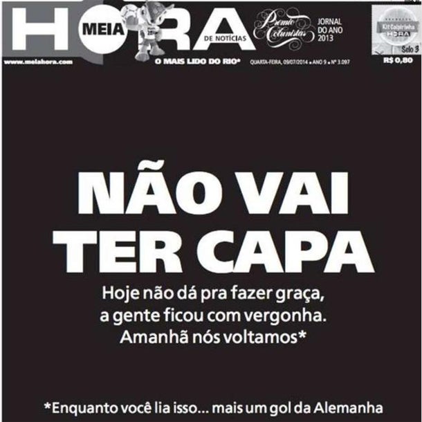 Brasilianische Zeitung ohne Titelseite
