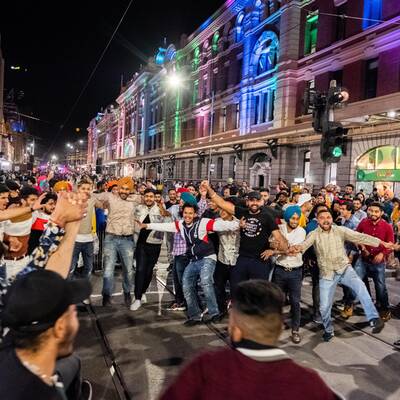 Rund eine Million Menschen am New Yorker Times Square