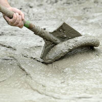 Aufräumen nach dem Hochwasser