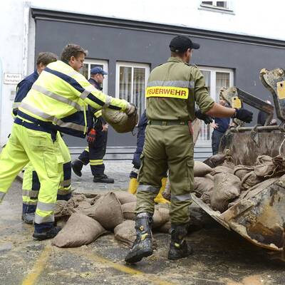 Aufräumen nach dem Hochwasser