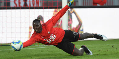 Goalie Edouard Mendy als Tormann