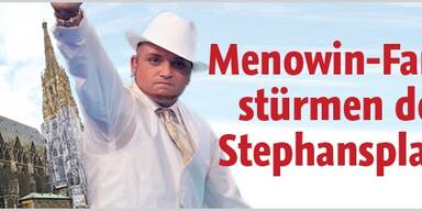 Menowin-Fans stürmen den Stephansplatz