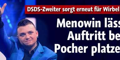 Menowin lässt Pocher-Auftritt platzen