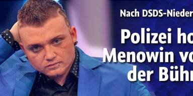 Polizei holt Menowin von der Bühne