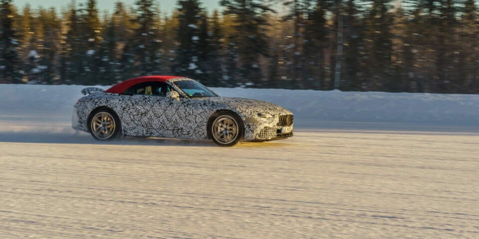 Neuer Mercedes SL als Prototyp im Härtetest